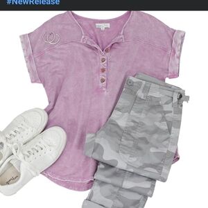 Grace & Lace Pink Short Sleeve Tee